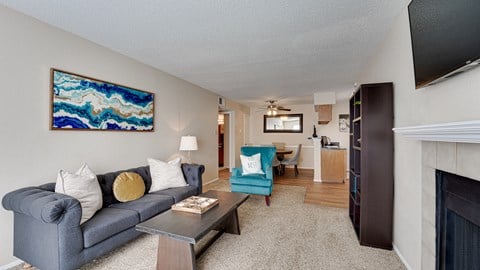 Spacious Living Room at Bardin Oaks, Arlington, TX